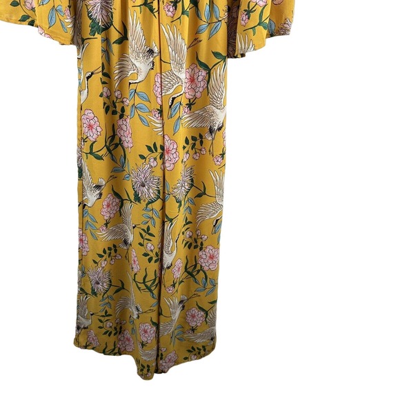 FLYING TOMATO SIZE XS OFF SHOULDER JUMPSUIT ON GOLDENROD FLARE SLEEVES - Picture 6 of 11